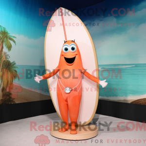 Peach Surfboard Maskottchen...