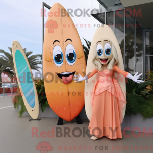 Peach Surfboard Maskottchen...