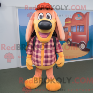 Peach Hot Dogs Maskottchen...