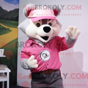 Costume mascotte de Pink...