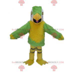 Mascotte pappagallo verde giallo e bianco - Redbrokoly.com