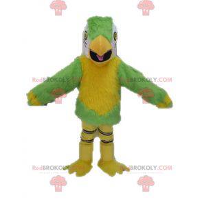 Mascotte pappagallo verde giallo e bianco - Redbrokoly.com