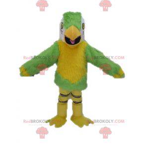 Yellow and white green parrot mascot - Redbrokoly.com