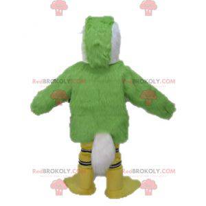 Mascote papagaio verde amarelo e branco - Redbrokoly.com