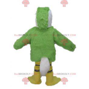 Mascote papagaio verde amarelo e branco - Redbrokoly.com