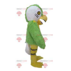 Mascotte de perroquet vert jaune et blanc - Redbrokoly.com