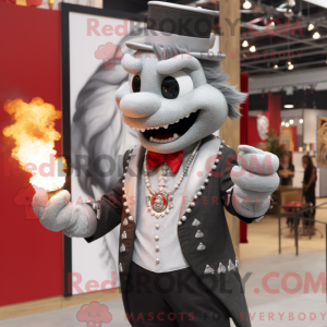 Grey Fire Eater maskot...