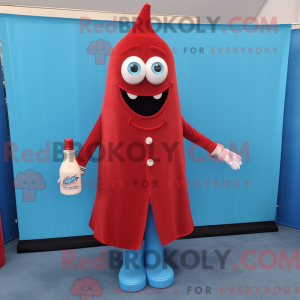 Himmelblaue Flasche Ketchup...