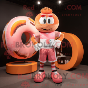 Peach Donut-mascottekostuum...