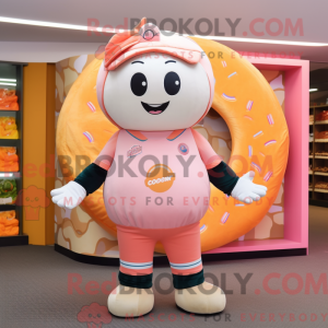 Peach Donut-mascottekostuum...