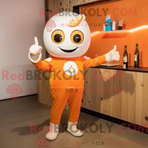 Postava maskota oranžového...