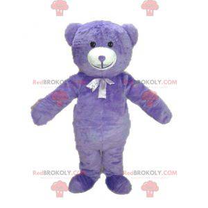 Mascota del oso de peluche púrpura. Mascota del oso -