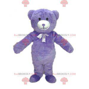 Mascote ursinho de pelúcia roxo. Mascote urso - Redbrokoly.com