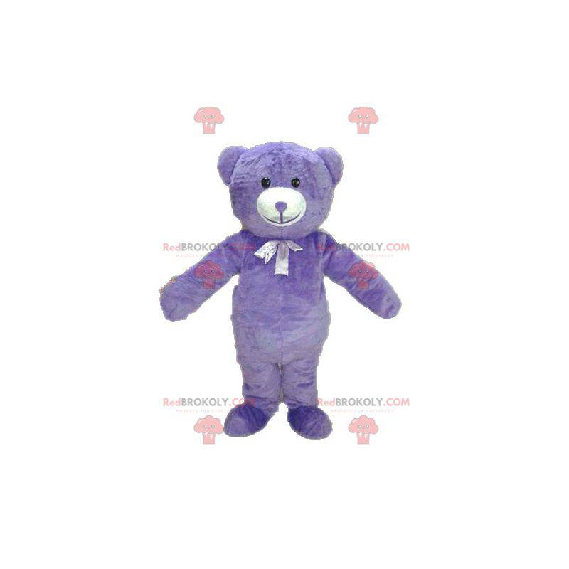 Mascotte viola dell'orsacchiotto. Mascotte dell'orso -