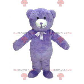 Purple teddy bear mascot. Bear mascot - Redbrokoly.com