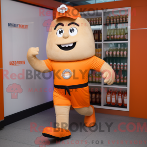 Postava maskota oranžového...