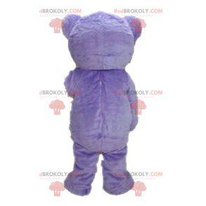 Mascotte paarse teddybeer. Beer mascotte - Redbrokoly.com