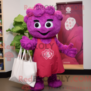 Magenta blomkål maskot...