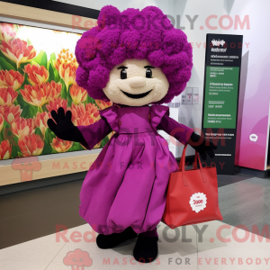 Magenta blomkål maskot...