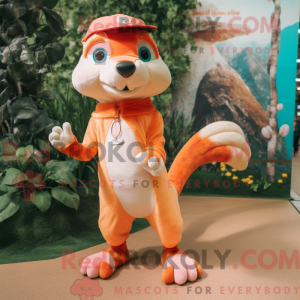 Peach Weasel mascot costume...