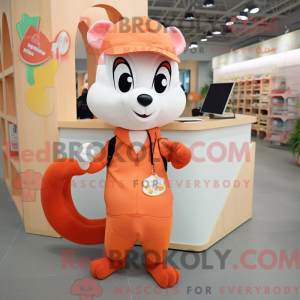 Peach Weasel mascot costume...