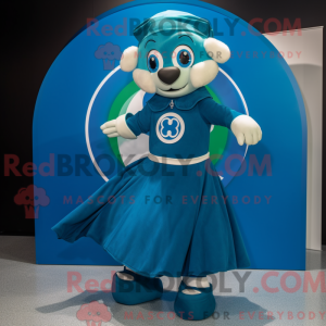 Blått irsk flagg maskot...