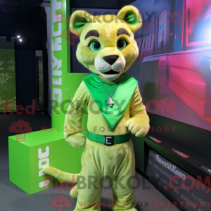 Costume mascotte Puma vert...