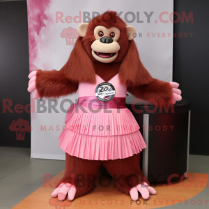 Rosa Orang-Utan Maskottchen...