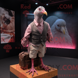 Pink Guinea Fowl mascot...