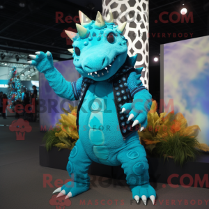 Máscara turca de anquilossauro figura de dragão com macacão e braçadeira - Mascotes Anquilossauro - RedBrokoly.com