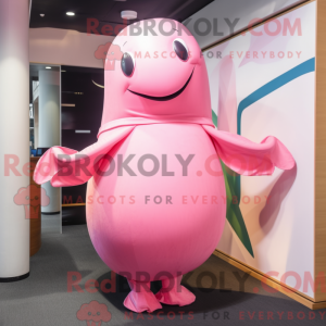 Postava maskota růžového...