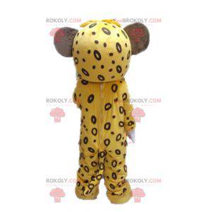 Maskottchen gelber und brauner Tiger. Löwenbaby Maskottchen -