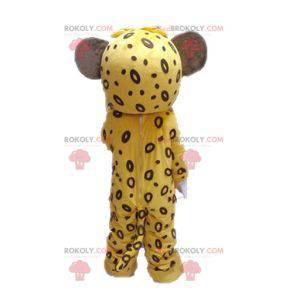 Mascot gele en bruine tijger. Leeuwenwelp mascotte -
