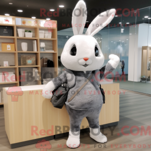 Grå kanin maskot kostume...
