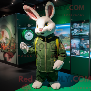 Green Rabbit mascot costume...