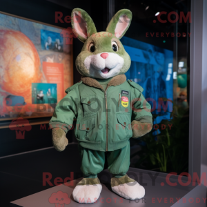 Grøn kanin maskot kostume...