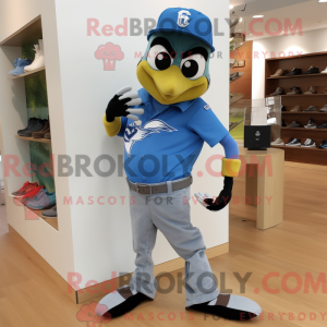 Olive Blue Jay Maskottchen...