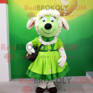 Postava maskota Lime Green...