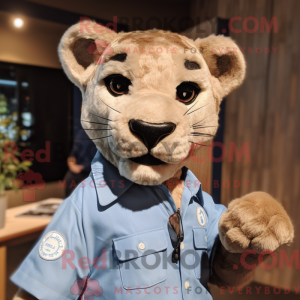 Tan Panther mascot costume...