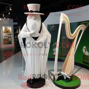 White Celtic Harp mascot...