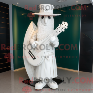 Hvid Celtic Harpe maskot...