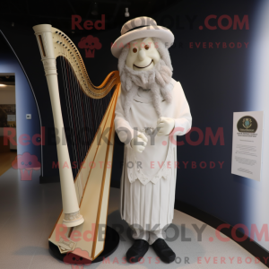 White Celtic Harp mascot...