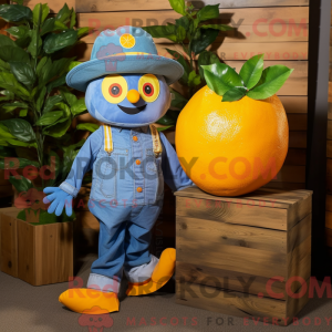 Orange Lemon mascot costume...