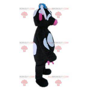 Black pink and white cow mascot - Redbrokoly.com