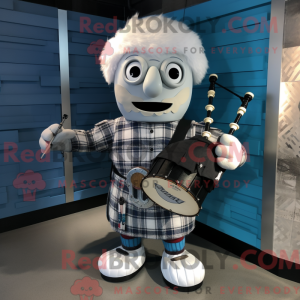 Sølv sækkepibe maskot...