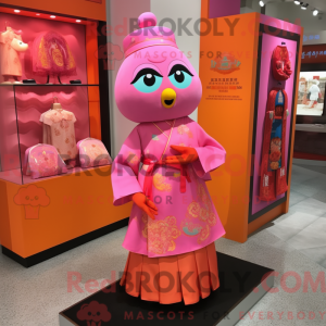 Pink mandarin maskot...