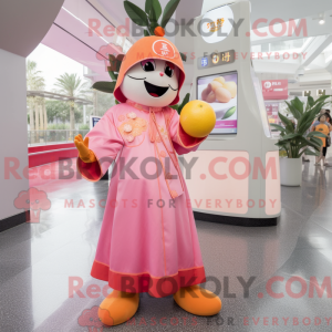 Pink mandarin maskot...