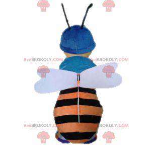Mascote de abelha. Mascote inseto laranja e preto -