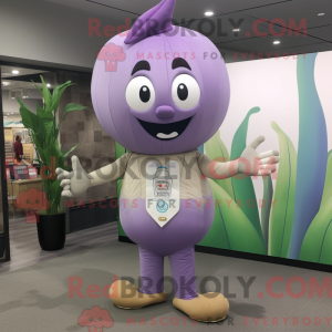 Lavendel Løk maskot kostyme...