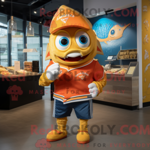 Gold Fish Tacos Maskottchen...